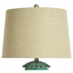 StyleCraft Home Collection Turquoise Ceramic Jug Table Lamp With Natural Linen Shade -Ceiling Lighting Shop 666166e80307cc6d 8878 w800 h800 b1 p0