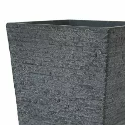 LuxenHome Gray MgO Textured 18.3in. Tall Angled Square Planter -Ceiling Lighting Shop 66e10d490172d540 9634 w800 h800 b0 p0