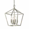 Edvivi Lighting 4-Light Brushed Nickel Lantern Pendant Chandelier 12"