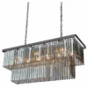 LightUpMyHome D'Angelo 40" Smoked Mirrorred Prism Fringe Crystal Chandelier