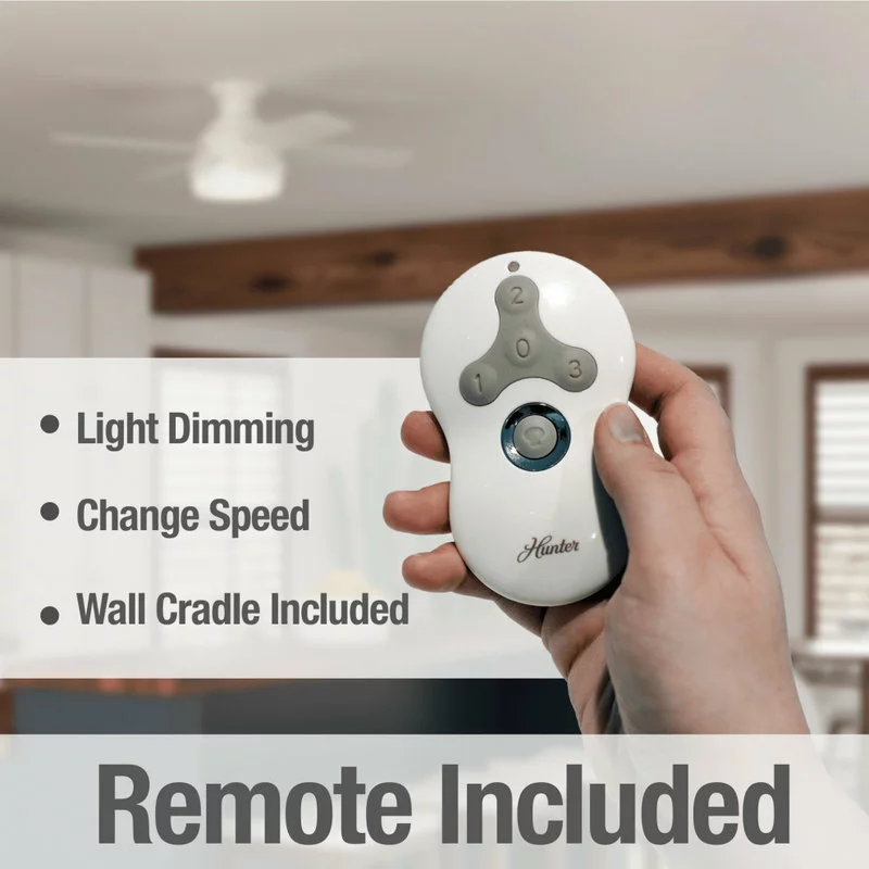 Hunter Fan Company 44" Dempsey Low Profile Ceiling Fan With Light + Remote, Fr 6 Hunter Fan Company 44" Dempsey Low Profile Ceiling Fan With Light + Remote, Fr - Image 6