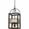 Cal Lighting Mission 4 Light Chandelier, Dark Bronze