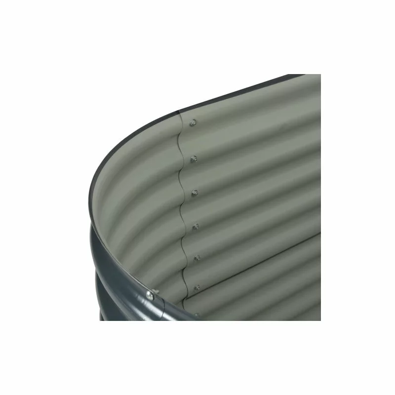 Vida XL International B.V. VidaXL Garden Raised Bed 63"x31.5"x31.9" Galvanized Steel Gray Flower Box 7 Vida XL International B.V. VidaXL Garden Raised Bed 63"x31.5"x31.9" Galvanized Steel Gray Flower Box - Image 7