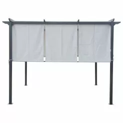 GDFStudio GDF Studio Dione Outdoor Steel Framed9.5' By 9.5' Gazebo, Gray -Ceiling Lighting Shop 6cf1b06b01e66647 9639 w800 h800 b1 p0