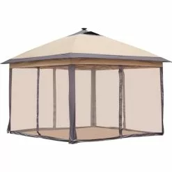 Ainfox 11Ft X 11Ft Double-Roofed Outdoor Gazebo Pop Up Canopy With LED Lights 8 Ainfox 11Ft X 11Ft Double-Roofed Outdoor Gazebo Pop Up Canopy With LED Lights -Ceiling Lighting Shop 6df1dfb20195fe95 5347 w800 h800 b1 p0