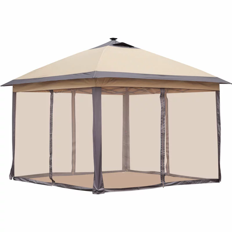 Ainfox 11Ft X 11Ft Double-Roofed Outdoor Gazebo Pop Up Canopy With LED Lights 4 Ainfox 11Ft X 11Ft Double-Roofed Outdoor Gazebo Pop Up Canopy With LED Lights - Image 4