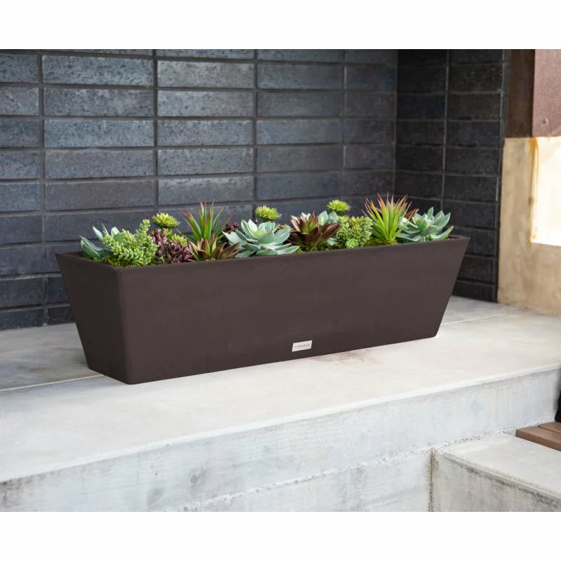Veradek Beau Window Box Planter, Espresso Brown, 36 In. 7 Veradek Beau Window Box Planter, Espresso Brown, 36 In. - Image 7