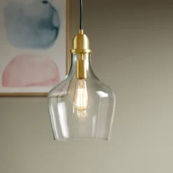 Olliix Hampton Hill Auburn Bell Shaped Glass Pendant, Gold -Ceiling Lighting Shop 6e51f8a803d77f11 7401 w800 h800 b0 p0