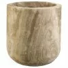 Serene Spaces Living Paulownia Wood Cylinder Planter, 16" Tall & 15" Diameter
