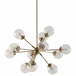 Olliix INK+IVY Paige 12-Light Chandelier With Oversized Globe Bulbs, Gold