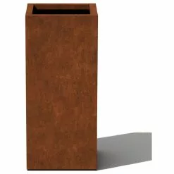 Veradek Metallic Series Corten Steel Pedestal Planter, Short