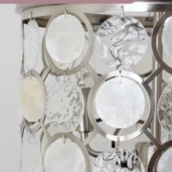 Kira Home Estelle 18" Chic Crystal Pendant Chandelier, Wavy Glass, Capiz Shell -Ceiling Lighting Shop 6fc183d500df5a01 3396 w800 h800 b0 p0