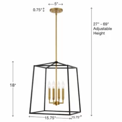 Kira Home Bellevue 18" Farmhouse Lantern Pendant Light, Adjustable Foyer -Ceiling Lighting Shop 70a187ad0230bbd4 8432 w800 h800 b1 p0