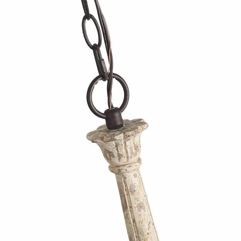 LNC Lighting LNC 6-Light French Country And Farmhouse Candle Rustic Chandelier Lighting 9 LNC Lighting LNC 6-Light French Country And Farmhouse Candle Rustic Chandelier Lighting - Image 9