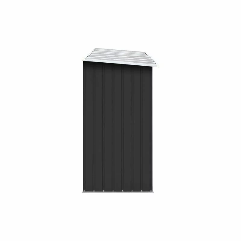 Vida XL International B.V. VidaXL Garden Log Storage Shed Galvanized Steel 129.9" Anthracite Firewood 4 Vida XL International B.V. VidaXL Garden Log Storage Shed Galvanized Steel 129.9" Anthracite Firewood - Image 4