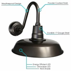 Cocoweb Inc. 22" Oldage LED Wall Light With Rustic Arm, Black -Ceiling Lighting Shop 7161922900a6ac5e 9936 w800 h800 b1 p0