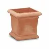 Crescent Garden Dorchester 18"x18" Square Planter, Weathered Terracotta