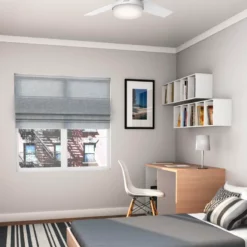 Hunter Fan Company 44" Dempsey Fresh White Ceiling Fan With Light/Remote -Ceiling Lighting Shop 717183190f8fe015 9860 w800 h800 b0 p0