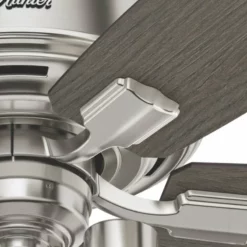 Hunter Fan Company Bennett Brushed Nickel Ceiling Fan With Light And Remote, 52" -Ceiling Lighting Shop 71c13af00f8fd488 7744 w800 h800 b0 p0