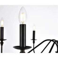 Elegant Furniture & Lighting Rohan Collection Chandelier, 36"x19", 6-Light, Matte Black Finish -Ceiling Lighting Shop 71e1f3370a840a3a 0164 w800 h800 b0 p0