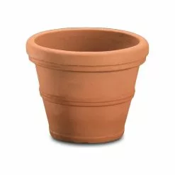 Crescent Garden Brunello Planter, Weathered Terracotta, 16"