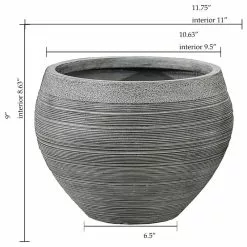 LuxenHome Stone Finish Pottery Bowl Planter (Small) -Ceiling Lighting Shop 73515a8c0241bacc 2796 w800 h800 b1 p0