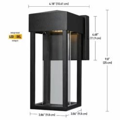 Globe Electric Bowie Integrated LED Matte Black Outdoor Indoor Wall Sconce -Ceiling Lighting Shop 74214c350bfdcd55 7459 w800 h800 b1 p0