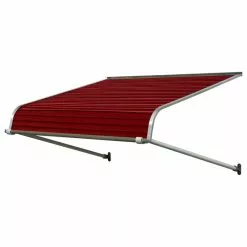 NuImage Awnings 1100 Series Aluminum Door Canopy 84"x48" Projection, Brick Red