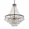 Edvivi Lighting Towne Parke 7-Light Antique Copper And Crystal Empire 4 Tier Chandelier