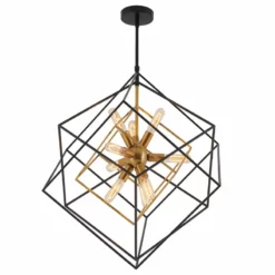 Artika Imperium 9-light Chandelier, Black & Gold