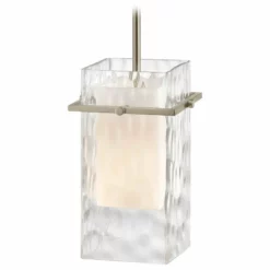 Destination Lighting Satin Nickel Mini-Pendant Light With Water Glass -Ceiling Lighting Shop 76711a290a05eb95 7717 w800 h800 b1 p0