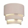 AmeriTec Lighting Dara Outdoor Wall Light, Paintable Bisque, Closed Top