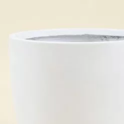 LuxenHome Round White Finish Planter (Medium) -Ceiling Lighting Shop 7681ce650ce3cf7f 3512 w800 h800 b0 p0