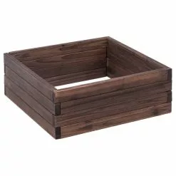 Costway Square Raised Garden Bed Flower Vegetables Seeds Planter Elevated Box