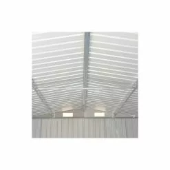 Vida XL International B.V. VidaXL Garden Shed 101.2"x154.3"x71.3" Metal Gray -Ceiling Lighting Shop 76c1c03a03696dee 8760 w800 h800 b0 p0