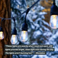 Brightech Ambience Pro - Waterproof LED Outdoor String Lights - 1W Vintage, 48 F 17 Brightech Ambience Pro - Waterproof LED Outdoor String Lights - 1W Vintage, 48 F -Ceiling Lighting Shop 7781efc90eb29626 3788 w800 h800 b0 p0