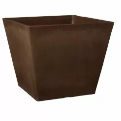 Arcadia Garden Products Simplicity Square Planter, Chocolate