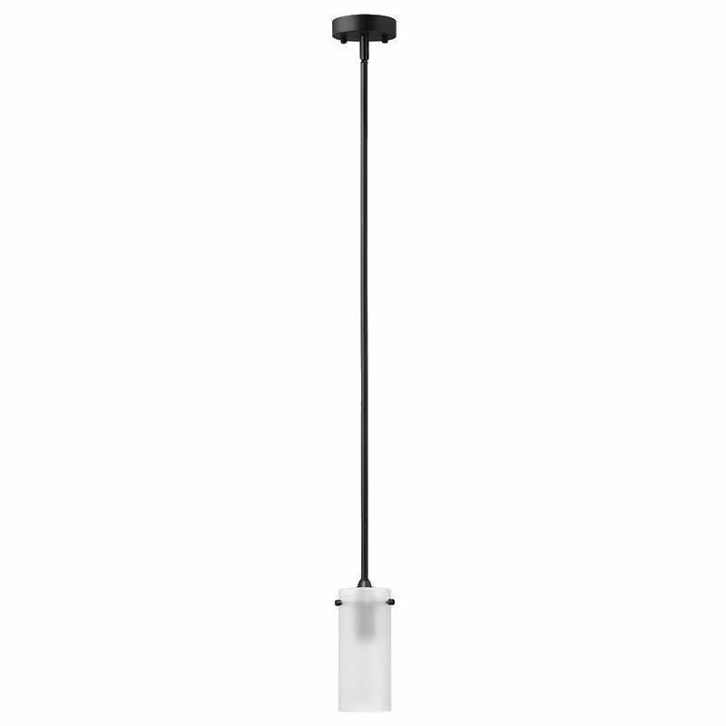 Linea Di Liara Effimero 1-Light Stem Hung Pendant Lamp, Frosted, Small, Black 3 Linea Di Liara Effimero 1-Light Stem Hung Pendant Lamp, Frosted, Small, Black - Image 3