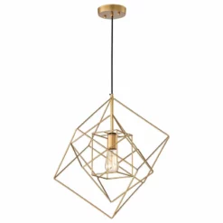 Warehouse Of Tiffany, Inc Arabella Gold 1-Light Pendant With Clear Shade