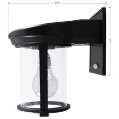 Gama Sonic Solar Coach Lantern With GS Solar LED Light Bulb, Cast Aluminum, Black -Ceiling Lighting Shop 7a0135f3078e590f 8673 w800 h800 b1 p0