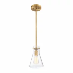 Helmsman Lighting Works 1-Light Pendant, Natural Brass -Ceiling Lighting Shop 7ab15ea90aa18039 3382 w800 h800 b1 p0