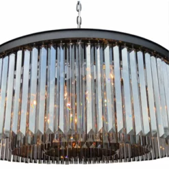 Lightupmyhome D'Angelo 12-Light Round Glass Crystal Chandelier, 3 Rows, Smoked G -Ceiling Lighting Shop 7ae1ff7102e7f848 8591 w800 h800 b1 p0