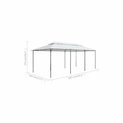 Vida XL International B.V. VidaXL Gazebo With Curtains White Garden Canopy Sun Shelter Sunshade Partytent -Ceiling Lighting Shop 7b513f9a032ac4fd 9076 w800 h800 b1 p0
