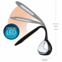 OttLite Technologies OttLite LED Desk Lamp With Color Changing Tunnel And USB, Black -Ceiling Lighting Shop 7bb1cb20076db99a 0394 w800 h800 b1 p0