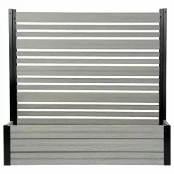 Enclo Privacy Screens 4ft Florence Freestanding WoodTek Vinyl Screen And Planter Box (Ash)