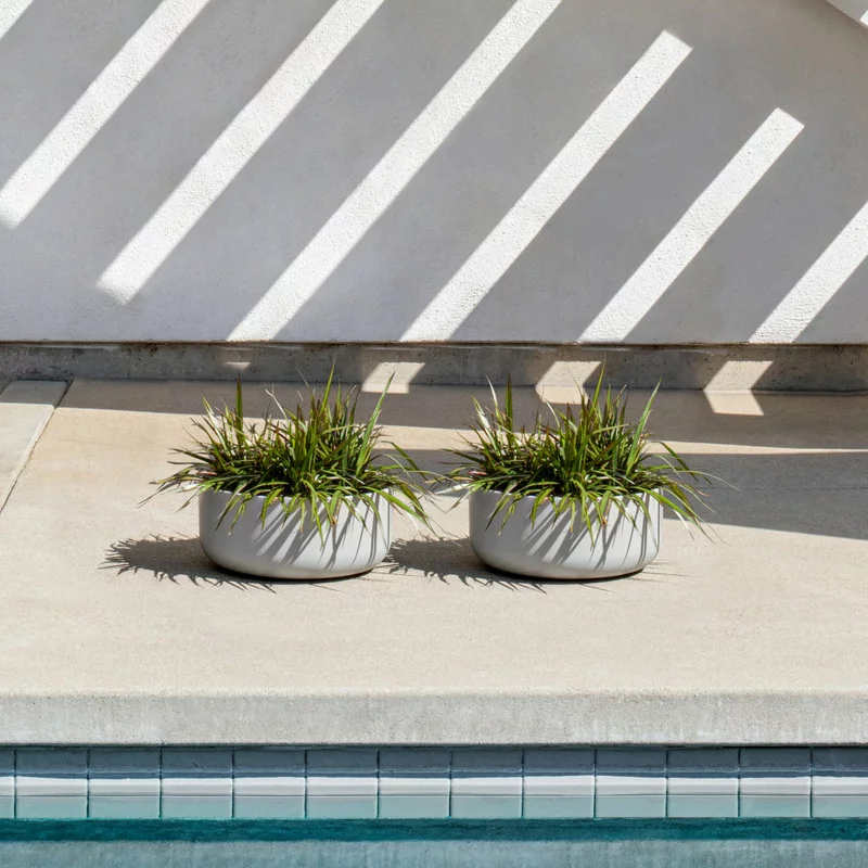 Veradek Pure Series Kona Bowl 14" Planter, Gray 7 Veradek Pure Series Kona Bowl 14" Planter, Gray - Image 7