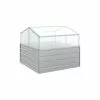 Vida XL International B.V. VidaXL Garden Raised Bed With Greenhouse Silver Outdoor Planter Flower Box