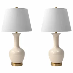 NuLOOM Lora 27" Ceramic Table Lamp, Set Of 2