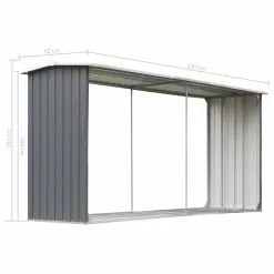 Vida XL International B.V. VidaXL Garden Log Storage Shed Galvanized Steel 129.9" Gray Outdoor Firewood 11 Vida XL International B.V. VidaXL Garden Log Storage Shed Galvanized Steel 129.9" Gray Outdoor Firewood -Ceiling Lighting Shop 7d7184580ec74b5d 2535 w800 h800 b1 p0