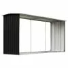 Vida XL International B.V. VidaXL Garden Log Storage Shed Galvanized Steel Anthracite Firewood Outdoor